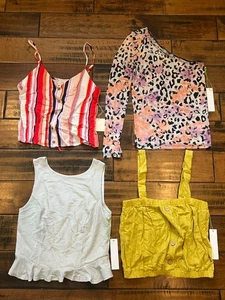 NEW/Tags 100pc CLOTHING LOT~Shirts*Skirts*Shorts~Name Brand Clothes - Picture 1 of 24