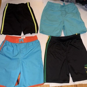 Preowned Bundle Of Four Pairs Boys Shorts And Swim Trunks Size 4,4t, 4-5 - Picture 1 of 8