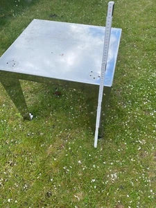 Chrome steel pedestal, stainless steel pedestal, stainless steel stool, chrome steel bench - Picture 1 of 4
