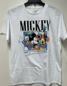 DISNEY Mickey & Friends Short Sleeve T-Shirt - White Sz: L (42/44) NWT - Picture 1 of 4