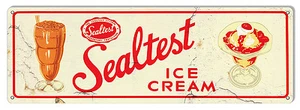 Ice Cream Sealtest Reproduction Country Metal Sign 6x18 - Picture 1 of 1