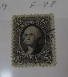 Estampillas de Estados Unidos Scott 69 doce centavos Washington - BONITO SELLO PATRIMONIAL - Imagen 1 de 9