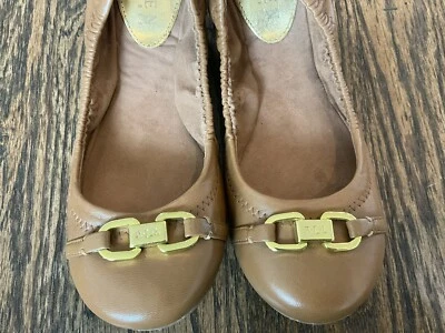 Ralph Lauren Brown Round Toe Ballet Flats Leather Women's US Size 6 B - Image 1 of 4