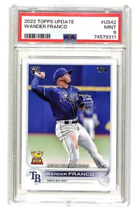 2022 Topps Update US42 Wander Franco Rookie Debut RC Card PSA 9 Rays - Picture 1 of 1