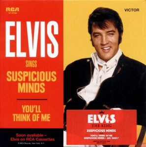 ELVIS PRESLEY Sings Suspicious Minds CD Single Numbered RCA Germany 2007 NEW - Picture 1 of 3