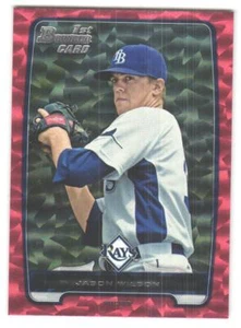 2012 Bowman Draft Picks & Prospects Jason Wilson #BDPP147 Red Ice #16/25 RARE - Picture 1 of 2