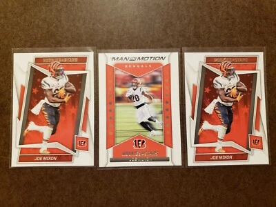 3 JOE MIXON CARDS 2022 Panini Rookies & Stars #19 + Man In Motion #MM-8 BENGALS  - Image 1 of 2