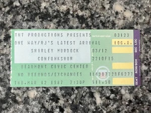 ONE WAY SHIRLEY MURDOCK CONFUNKSHUN  Concert Ticket Stub 3/12/1987 - Picture 1 of 2