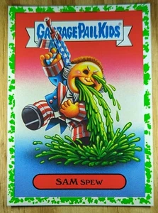 2019 Sam Spew Topps Garbage Pail Kids Booger Green SP Horror #13B Uncle Sam Gpk - Picture 1 of 2
