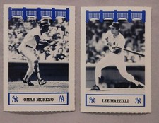 New York Yankees Wiz Baseball Card A TO R Pick one