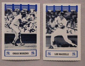 New York Yankees Wiz Baseball Card A TO R Pick one