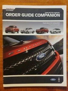 2013 FORD ORDER GUIDE COMPANION Vol. 5 INCLUDES LINCOLN MODELS BROCHURE - Picture 1 of 12