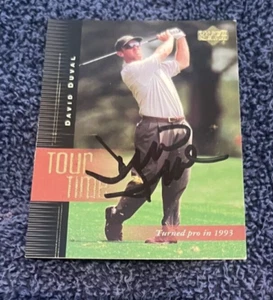 DAVID DUVAL AUTOGRAPHED 2001 UPPER DECK GOLF CARD W/COA - Picture 1 of 1
