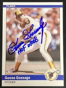 Goose Gossage Signed 1984 Fleer#U 44 Baseball Card NY Yankees HOF Autograph TPG - Picture 1 of 2