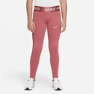 New Nike Pink Maroon Pro Warm Dri-FIT Fleece Lined Leggings, Girl’s Size XL - Picture 1 of 11