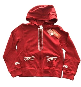 Gymboree vintage 2007 BON VOYAGE red Hooded Jacket Cardigan size 10 NWT - Picture 1 of 1