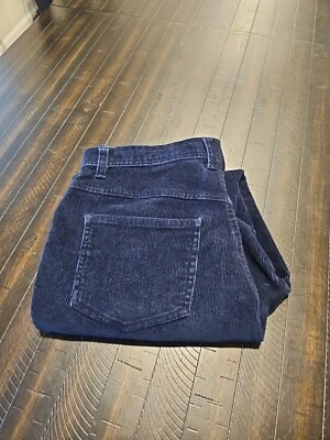 Pantalones de pana azules elásticos Bill Blass Jeanswear para mujer talla 10P Foto 1 de 4