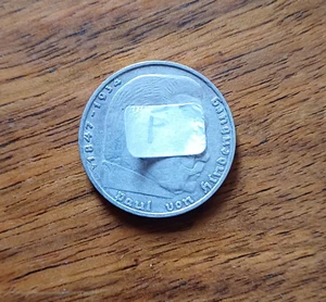 2 RM Reichsmark Paul v. Hindenburg 1937 F - Bild 1 von 2