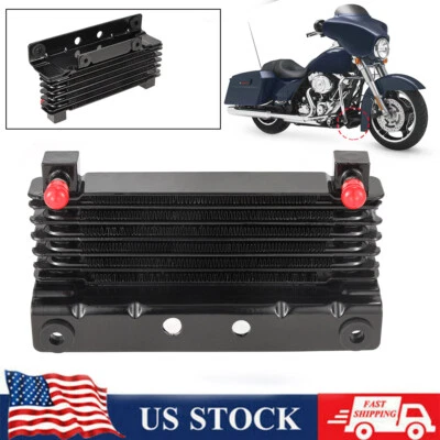 Radiador enfriador de aceite de motocicleta para Harley Touring Road King Electra Glide 09-16 Foto 1 de 4