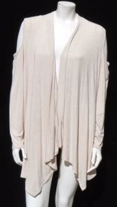BELLINI Heather Avena maglia morbida viscosa spalle fredde lungo cardi top US 2X - Foto 1 di 5