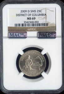 2009-D District of Columbia Quarter NGC MS69 SMS Quality - Picture 1 of 2