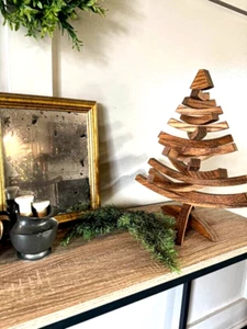 Árbol de Navidad de mesa MCM artesanal vintage escalera de madera extremidades giratorias usado en excelente estado - Imagen 1 de 14
