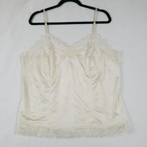 Camicia vintage Sliperfection top donna più 2x avorio nylon coquette Sissy - Foto 1 di 12
