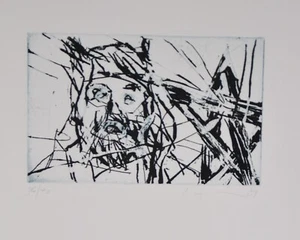 Friedemann Hahn /Radierung /1989 /Handsigniert / 40 Exemplare - Picture 1 of 2