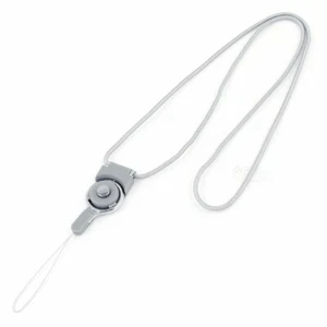 Sangle de cou bague détachable grise pour téléphone portable porte-carte d'identité - Photo 1 sur 2
