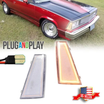 Luz de señalización LED ámbar transparente para Chevrolet El Camino Malibu 1980 1981 Foto 1 de 4