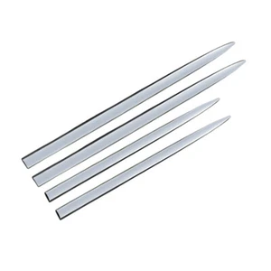 Chrome Door Body Moulding Trim Strips Protector Cover Universal Accessories 4PCS - Picture 1 of 7
