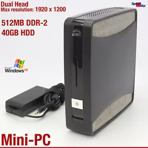Mini Small Computer PC 1500MHZ Windows XP 7 40GB 512MB Dual DVI Games Old Quake - Picture 1 of 9