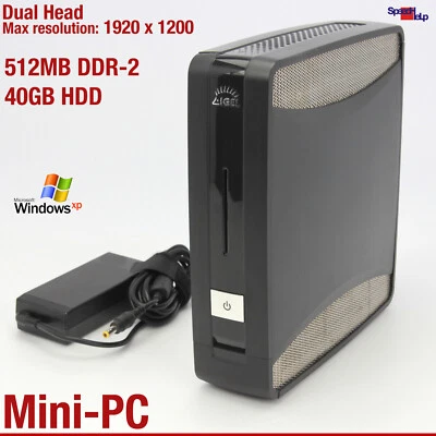 Mini Piccolo Computer PC 1500MHZ Windows XP 7 40GB 512MB Doppio DVI Games Old - Immagine 1 di 4