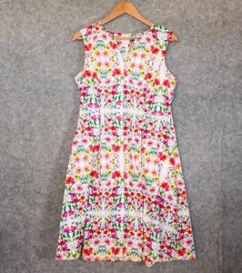 CHADWICKS of Boston Dress Medium White Floral Sheath Dress Beach Cocktail House - Picture 1 of 13