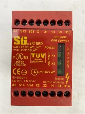 STU 44510-0710 24V SR15AD SAFETY RELAY UNIT WITH OFF DELAY - Image 1 of 4