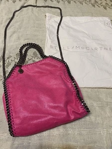 Stella McCartney Pink Faux Leather Shoulder Bag Chain Strap Italy Authentic - Picture 1 of 7