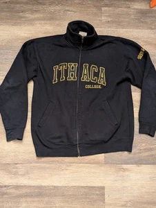 Vintage MV Sport ProWeave Ithaca Full Zip Jacke Herren Medium schwarz College - Bild 1 von 10