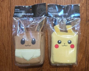 US VERKÄUFER NEU Pokemon Karte Plüsch Deck Box Pikachu Eevee Pokemon Center Japan - Bild 1 von 1