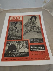 December 1962 Ten Minutes (Diez Minutos) Magazine Jayne Mansfield Cover VF- - Foto 1 di 3
