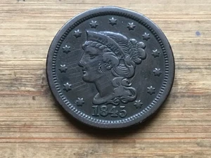 Centavo grande cabeza corona 1845 - Imagen 1 de 2