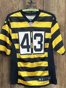 Troy Polamalu Nike Trikot Erwachsene S Pittsburgh Steelers Bumble Bee gestreift NFL #43 - Bild 1 von 9
