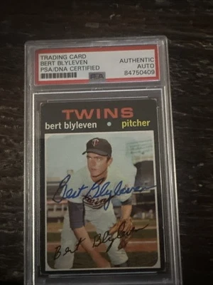Bert Blyleven PSA DNA assinado 1971 Topps novato autógrafo - Imagem 1 de 3