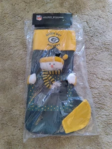 RARE GREEN BAY PACKER Christmas Stocking Holiday 29" w/ Picture Frame In It - Picture 1 of 4