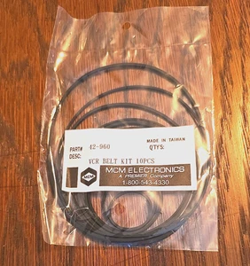 10 PC Asst Sizes Square Rubber Drive Belt Kit VCR Cassette Small Motor (wr9ba) - Picture 1 of 3