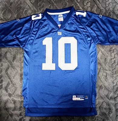 Футболка Eli Manning New York Giants от Reebok полевая синяя - молодежный размер L - Изображение 1 из 4