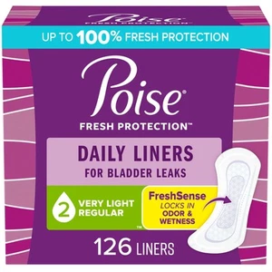 Poise Fodere Giornaliere Lunghezza Regolare 2 Gocce Assorbimento Confezione 126 Ct Può Variare - Foto 1 di 7