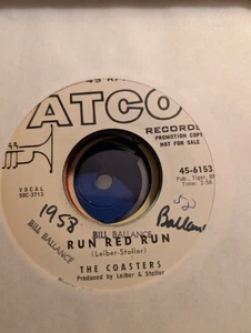 SOUL The Coasters Run Red Run / What About Us ATCO 6153 1959 EX PROMO - Picture 1 of 2