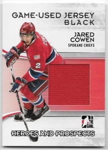 09/10 ITG HEROES & PROSPECTS JUEGO USADO JERSEY NEGRO #M37 Jared Cowen/100 - Imagen 1 de 1