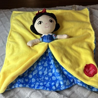 Manta de seguridad Lovey amarilla y azul blanca como la nieve bebé princesa Disney 13" Foto 1 de 4