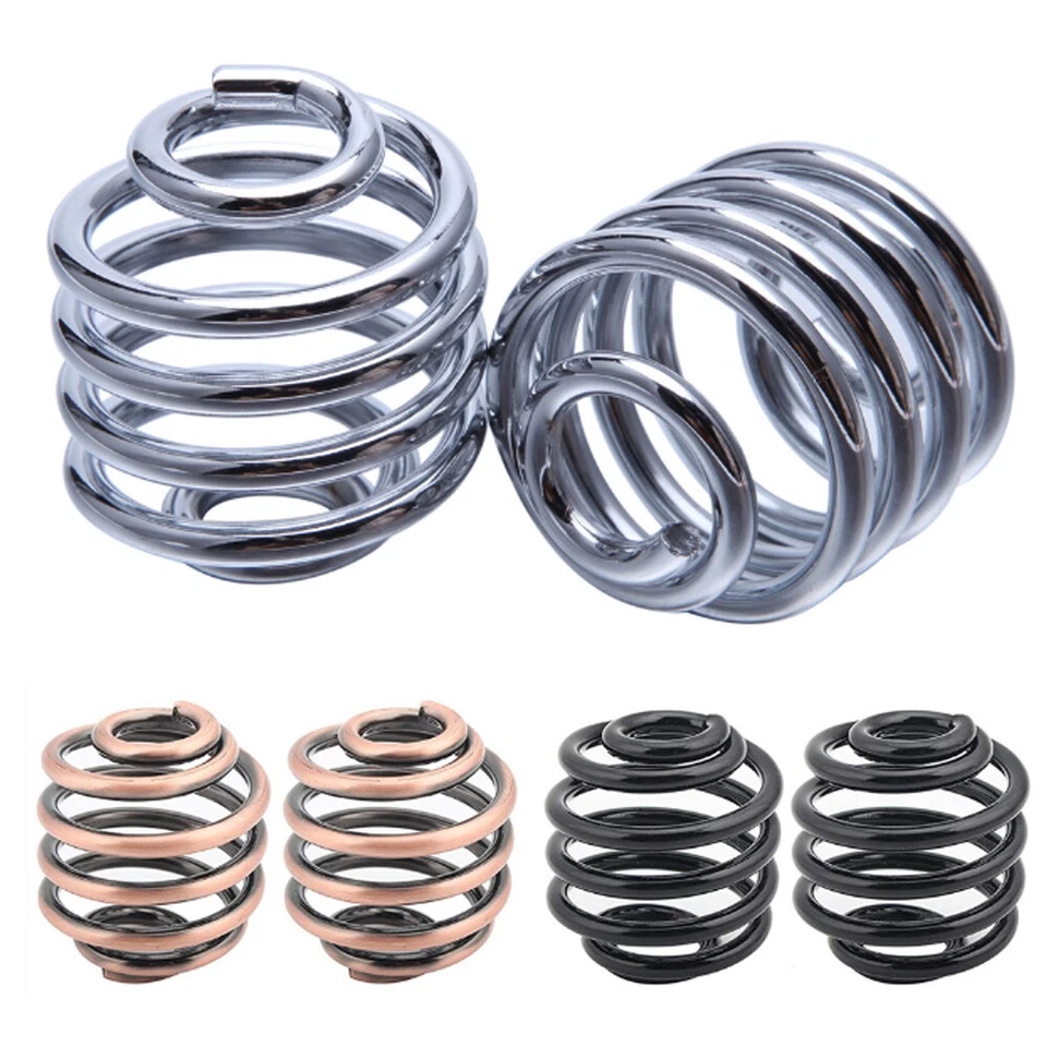 Motorcycle 2" Barrel Coiled Solo Seat Springs for Harley Chopper Bobber Softail - Image 1 of 3